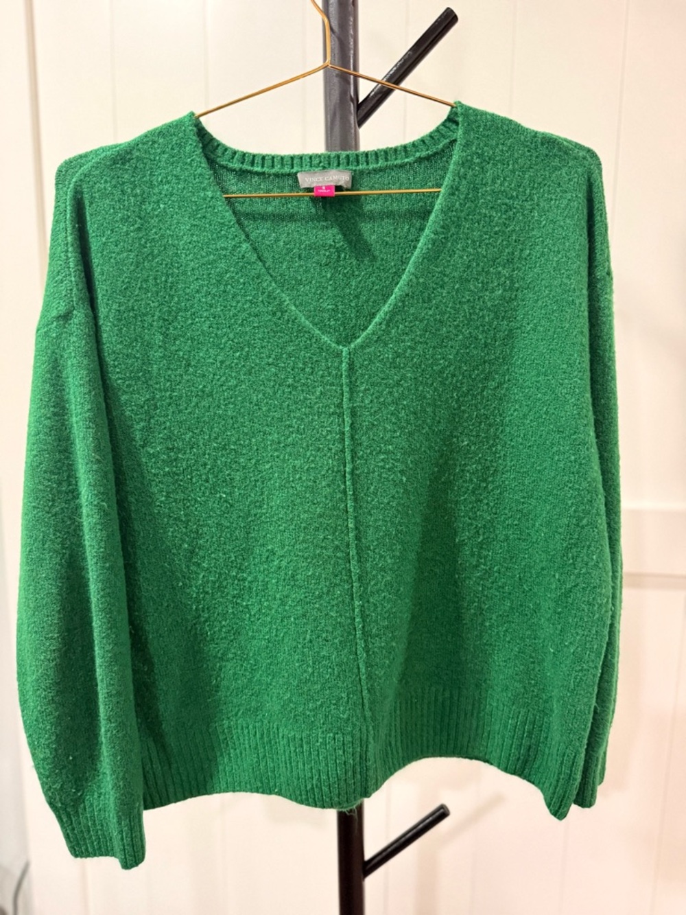 Vince Camuto Emerald Green V-Neck Sweater